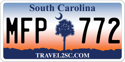 SC license plate MFP772