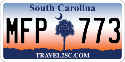 SC license plate MFP773