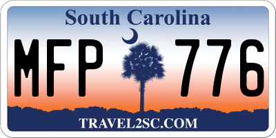 SC license plate MFP776