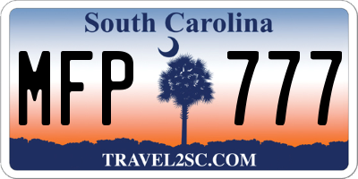 SC license plate MFP777