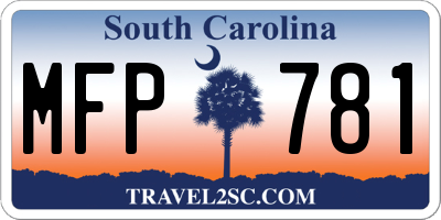 SC license plate MFP781