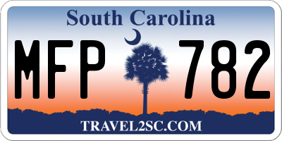 SC license plate MFP782