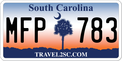 SC license plate MFP783