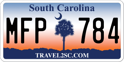 SC license plate MFP784
