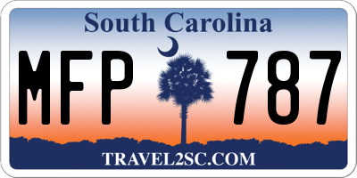 SC license plate MFP787
