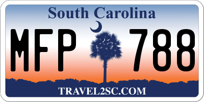 SC license plate MFP788