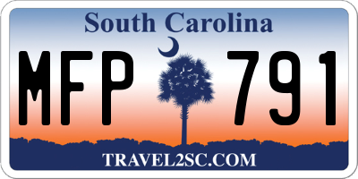 SC license plate MFP791