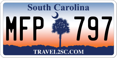 SC license plate MFP797