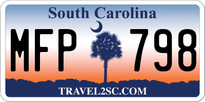 SC license plate MFP798