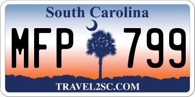 SC license plate MFP799