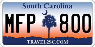 SC license plate MFP800