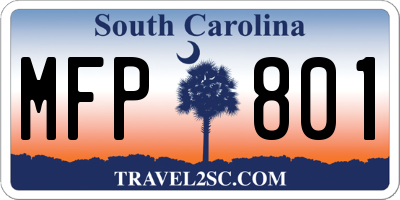 SC license plate MFP801