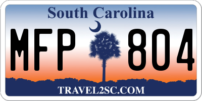 SC license plate MFP804
