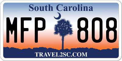 SC license plate MFP808
