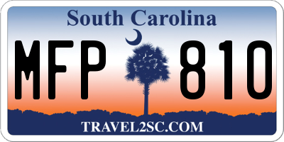 SC license plate MFP810
