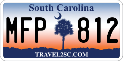 SC license plate MFP812