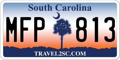 SC license plate MFP813