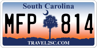 SC license plate MFP814