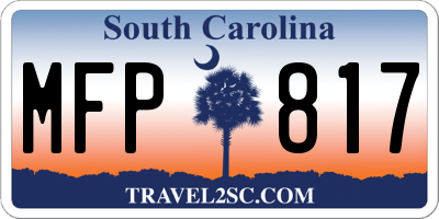 SC license plate MFP817