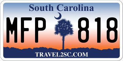 SC license plate MFP818