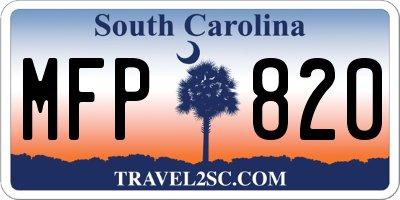 SC license plate MFP820