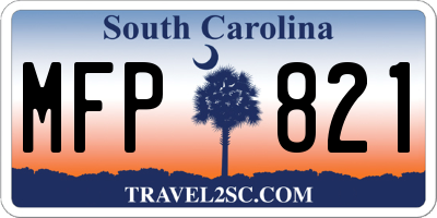 SC license plate MFP821
