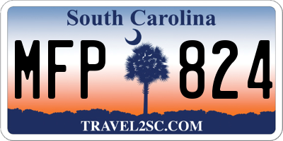 SC license plate MFP824