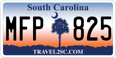 SC license plate MFP825