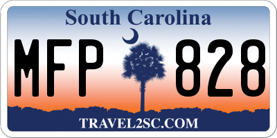 SC license plate MFP828