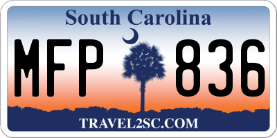 SC license plate MFP836
