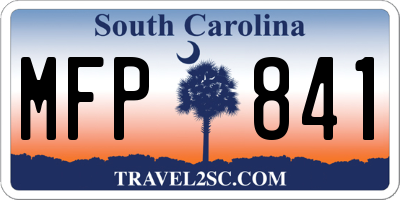 SC license plate MFP841
