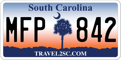 SC license plate MFP842