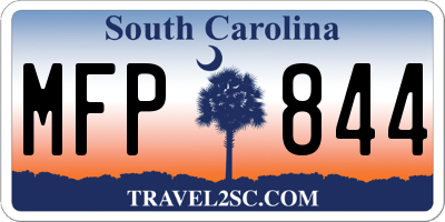 SC license plate MFP844