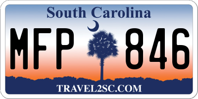 SC license plate MFP846