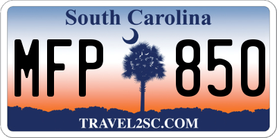 SC license plate MFP850