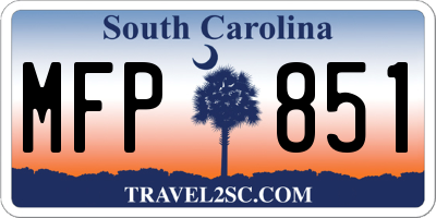 SC license plate MFP851