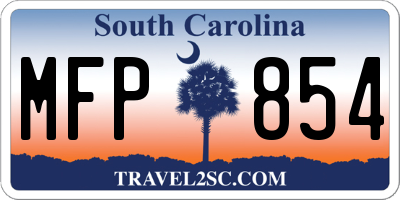 SC license plate MFP854