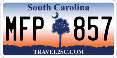 SC license plate MFP857
