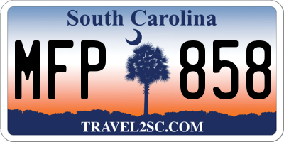 SC license plate MFP858