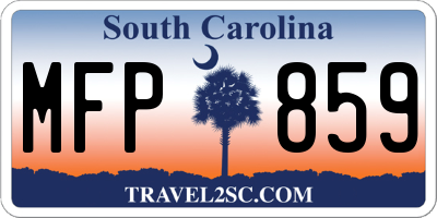 SC license plate MFP859