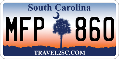 SC license plate MFP860