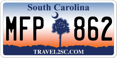 SC license plate MFP862