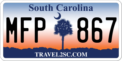 SC license plate MFP867