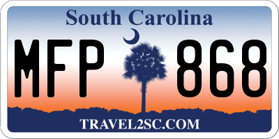 SC license plate MFP868