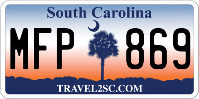 SC license plate MFP869