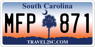 SC license plate MFP871