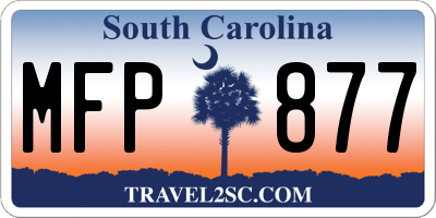 SC license plate MFP877