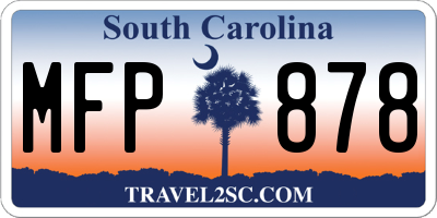 SC license plate MFP878