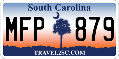 SC license plate MFP879