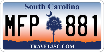 SC license plate MFP881